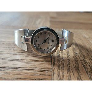 Vintage Sutton Silver Tone Bracelet Watch Slip On 0.75'' Face